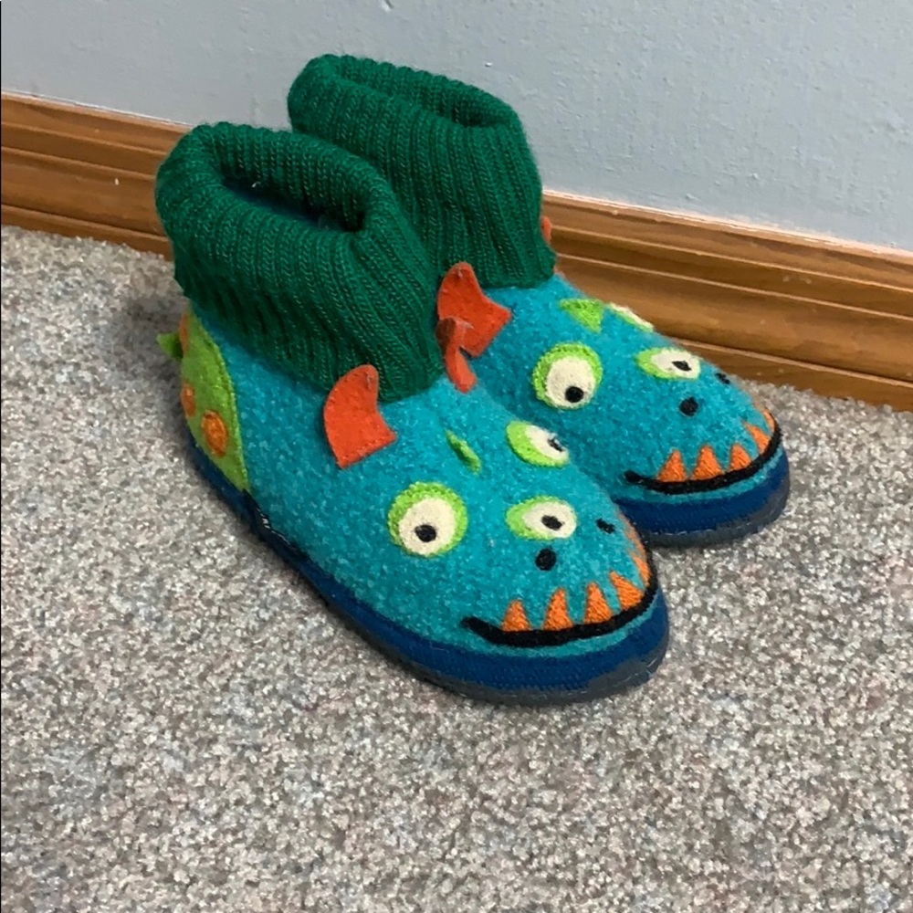 Garnet Hill Boiled Wool Slipper Boots - Monsters